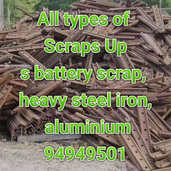 All types of Scraps Aluminium, Iron, copper  , stationary purchase 1