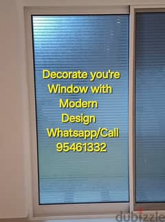 Muscat Windows Glass Sticker Frosted Black Tint Film Modern design ser