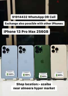 iPhone 13 promax 256GB battery 100% good and neet condition phone best