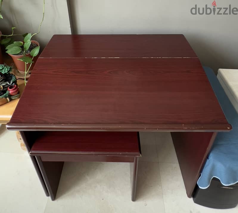 Wooden Study Table with Seater 1