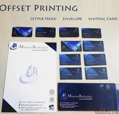 Printing of Business cards, Letter heads, Envelops. Free delivery 0