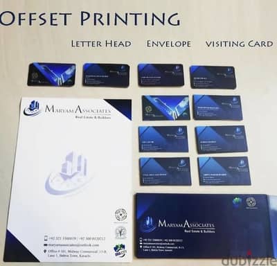 Printing of Business cards, Letter heads, bill books. Free delivery