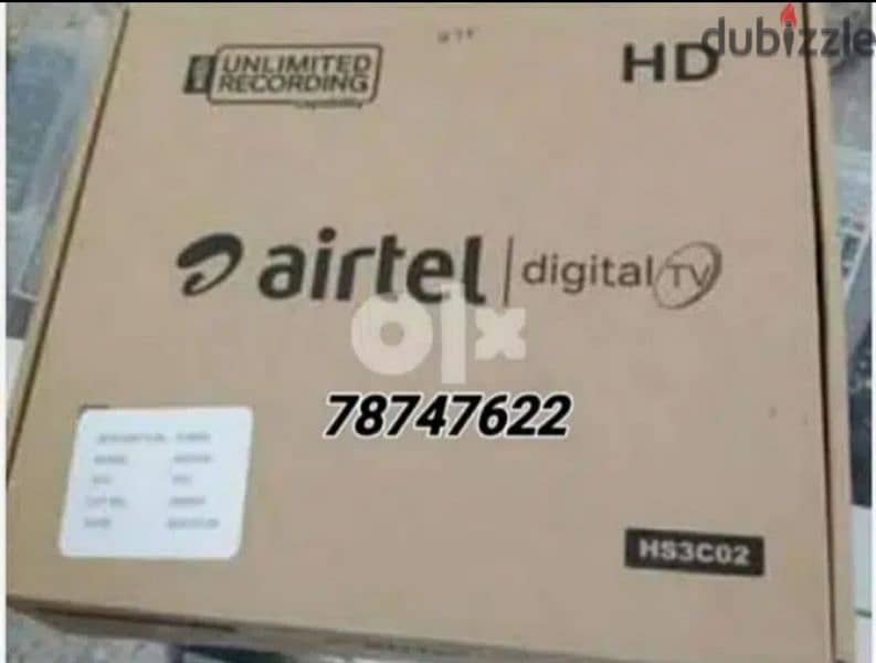 new Airtel setup box with tamil Malayalam telugu hindi sports recharge 0