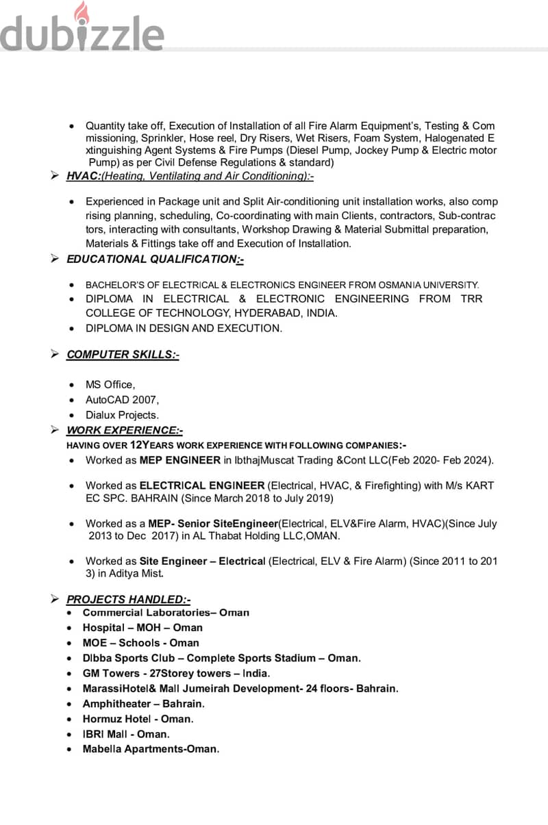 MEP Engineer  with 12+ years of experience 1