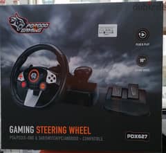 Porodo Gaming Steering Wheel PDX627-PS4/PS3/X-One (Brand-New) 0