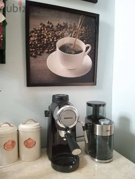 coffee marker machine+ coffee grinder 2