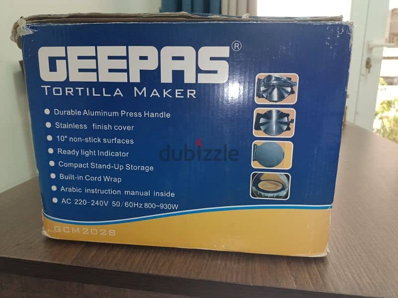 Geepas tortilla maker 6