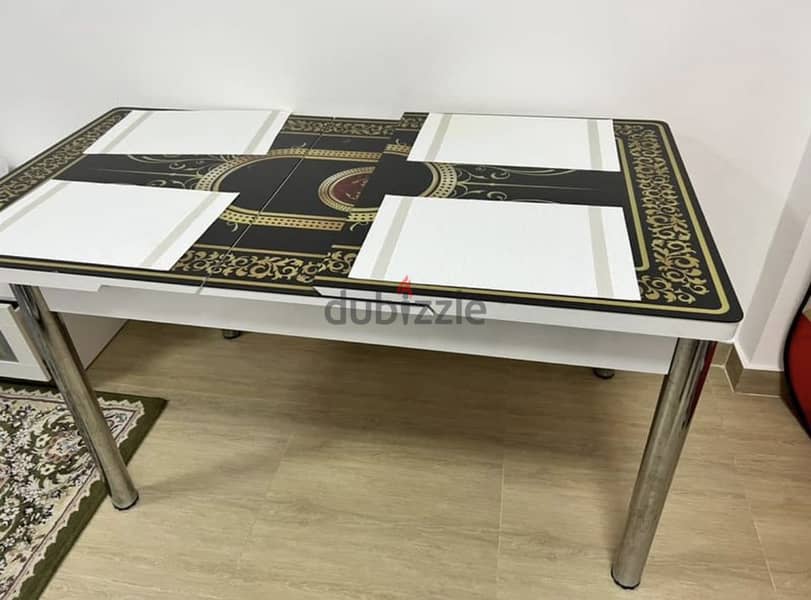 Foldable glass dining table 1