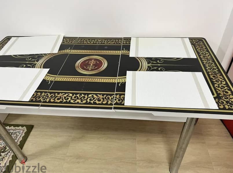 Foldable glass dining table 2
