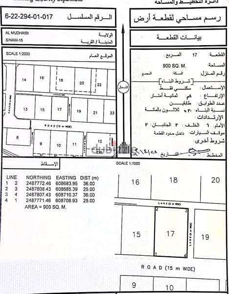 ارض سكنية في موقع مميز في ولاية سناو 0