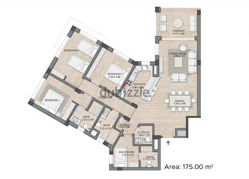 شقة بثلاث غرف للبيع, خليج مسقط | Three Bedroom's Apartment, Muscat Bay 4