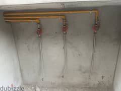 LPG Gas Pipe Work in the kitchens