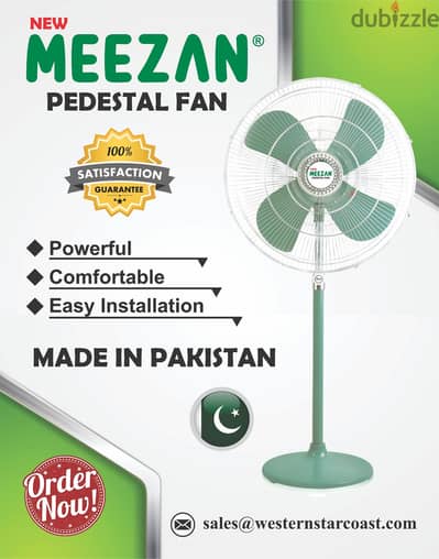 PEDISTAL FAN 24'' -  MEEZAN -2024,STAND FAN