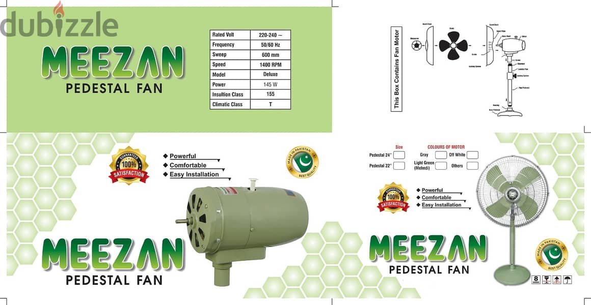 PEDISTAL FAN 24'' -  MEEZAN -2024,STAND FAN 2