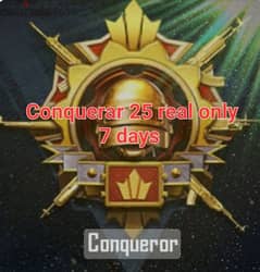 pupg mobile Conquerar 25 real only 7 days