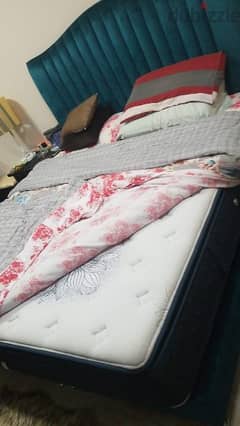 bed matress and 2 sides tables for sale