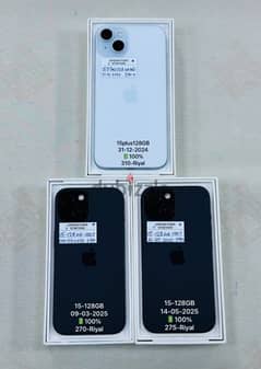 iPhone 15 plus 128 gb 31-12-2024 apple warranty good condition