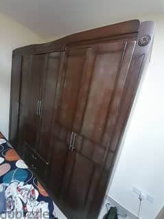big size wooden cupboard brown colour