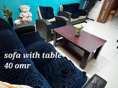 6 seater sofa with table