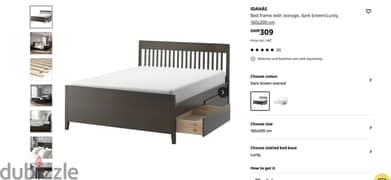 IKEA IDANÄS Bed frame with storage