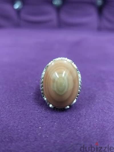 خاتم عقيق سليماني يمني طبيعي natural sulaimani yamani agate ring