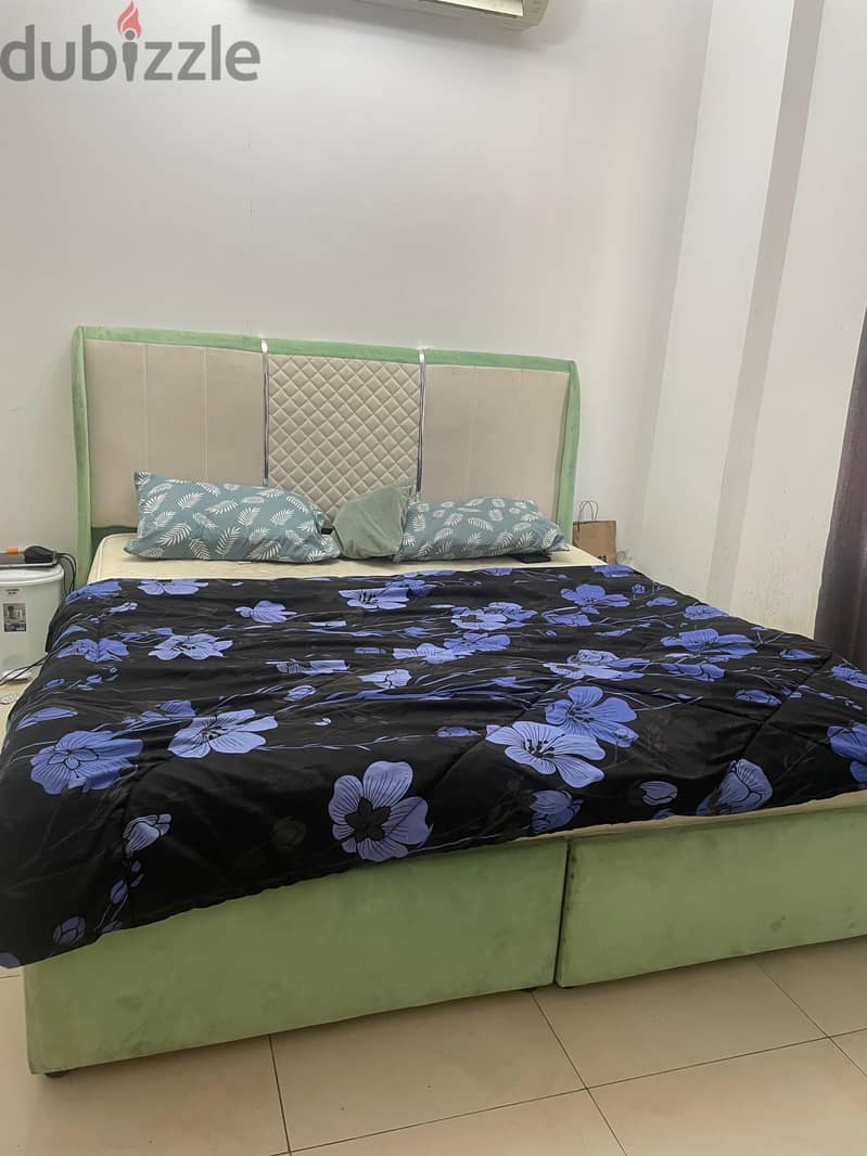 Double bed set for sale with mattress 1