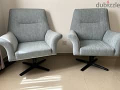 tilting and revolving sofa chairs - 2 nos