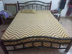 Steel Double Bed with mattress