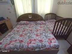 King size Bed and mattress with dressing table