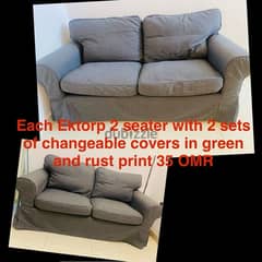 sofas; chairs, tv unit, outdoor, and miscellaneous