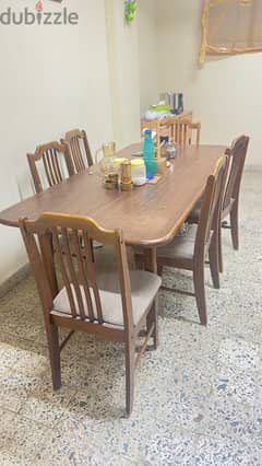 6 Chair Wooden Dining table