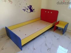 Kid bed + mattress + bedside table from Home Centre (child/children)