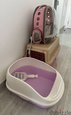 Cat Carriers and Litter Box