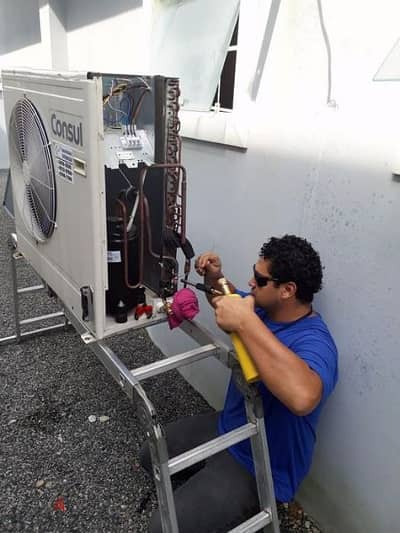 AC cleaning تنظيف المكيفات repair capester gas charging muscat