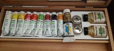 rowney oil colour paint