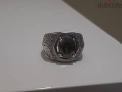 Silver Zircon Ring For Men For Sale خاتم فضي الزركون للبيع