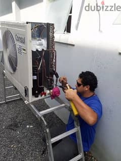 AC cleaning تنظيف المكيفات repair capester gas charging muscat