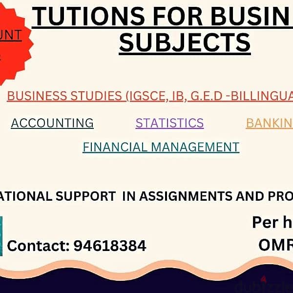 Business subjects, Accounting Teacher 1