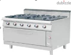 Gas cooker with oven 6 burner with Lpg or Natural Gas. For sale