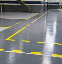 floor epoxy painting and parking