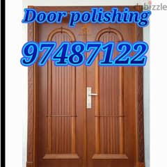 wood door polishing