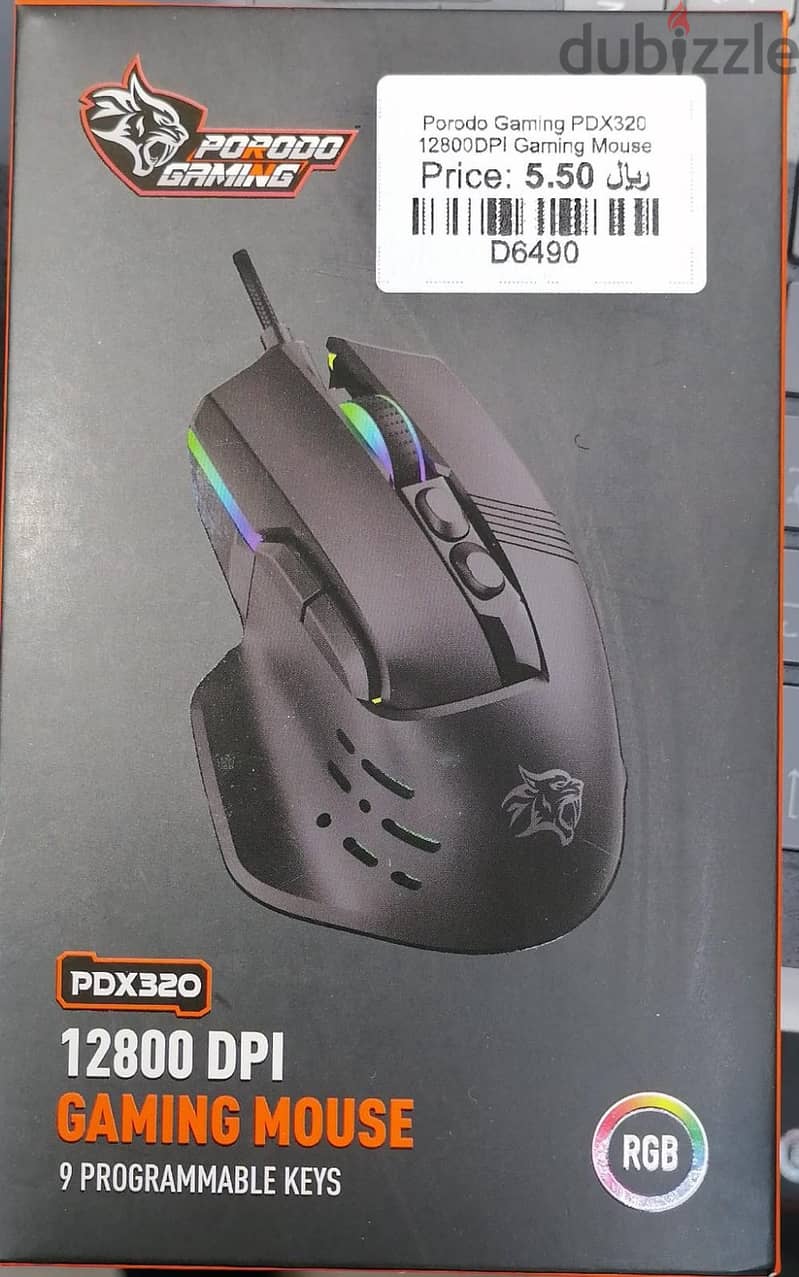 Porodo Gaming PDX320 12800DPI Gaming Mouse (Brand-New) 0