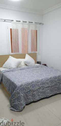 King size bed with mattress and 2 side tables