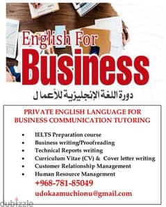 BUSINESS AND GENERAL ENGLISH LANGUAGE TUTOR