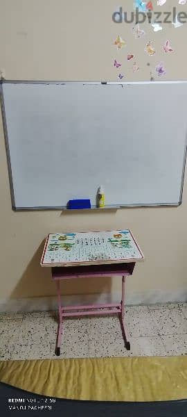 white board 48 inch(L)X36 inch (H) and children's study table 0