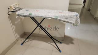 Ironing Table with Electric Iron