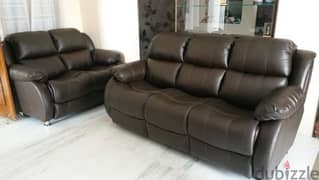 5 Seater Leather Recliner sofa set