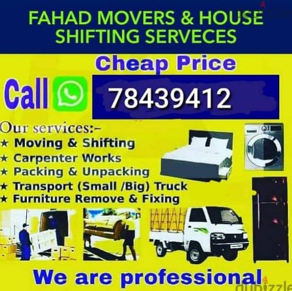 muscat furniture house shiftingg low price 0