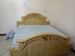 cupboard 10 and Bed with mattress urgent sale 90 OMR