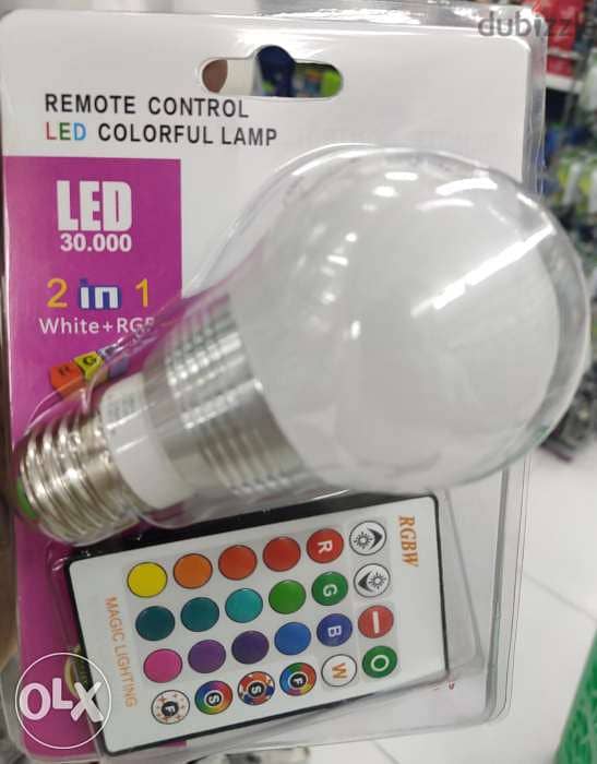 New RGB LED bulb with remote control 1